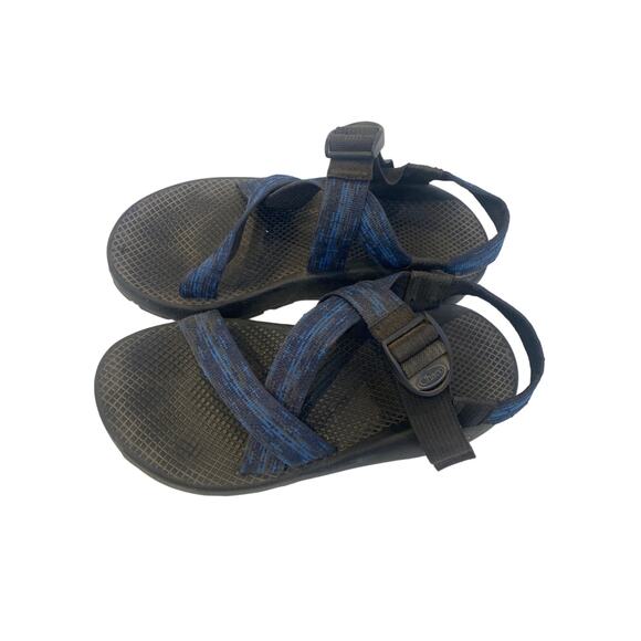 Chaco’s Z/1 Blue & Black Wide Strap Sandals Vibram Soles EUC Sz 8 Men’s Comfort main image 5